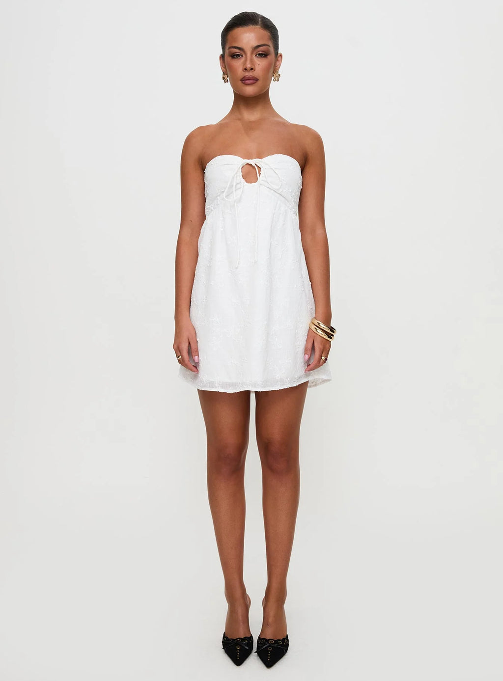 Rosenberg Strapless Mini Dress White