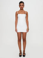 Gradine Mini Dress White